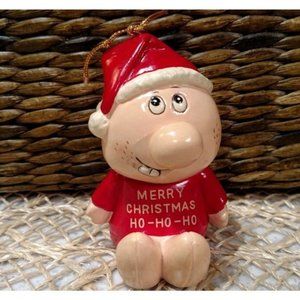 Russ Berrie 1982 Wilbur & Friends Ceramic Christmas Ornament, EUC
